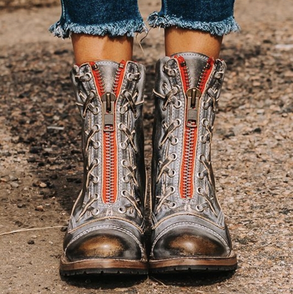 Freebird Liverpool Boot Size 8 RED ZIPPER Ice Color - Picture 2 of 12